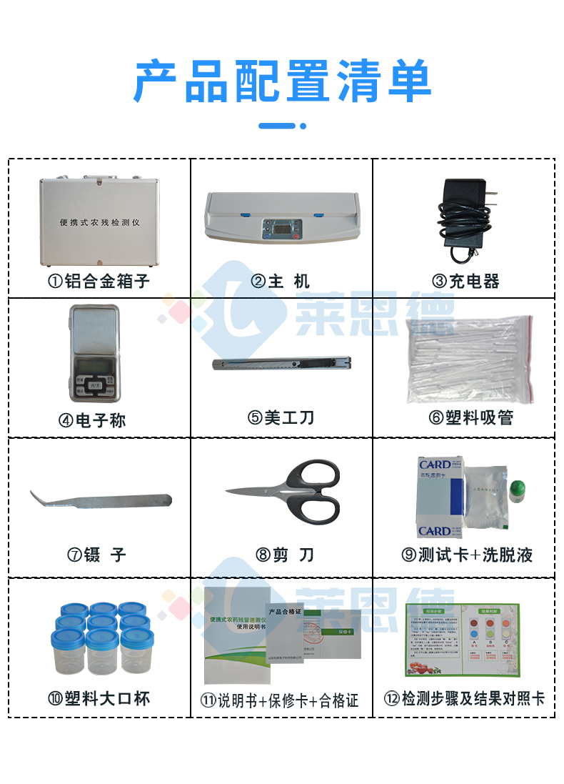 便携式农药残留检测仪配置